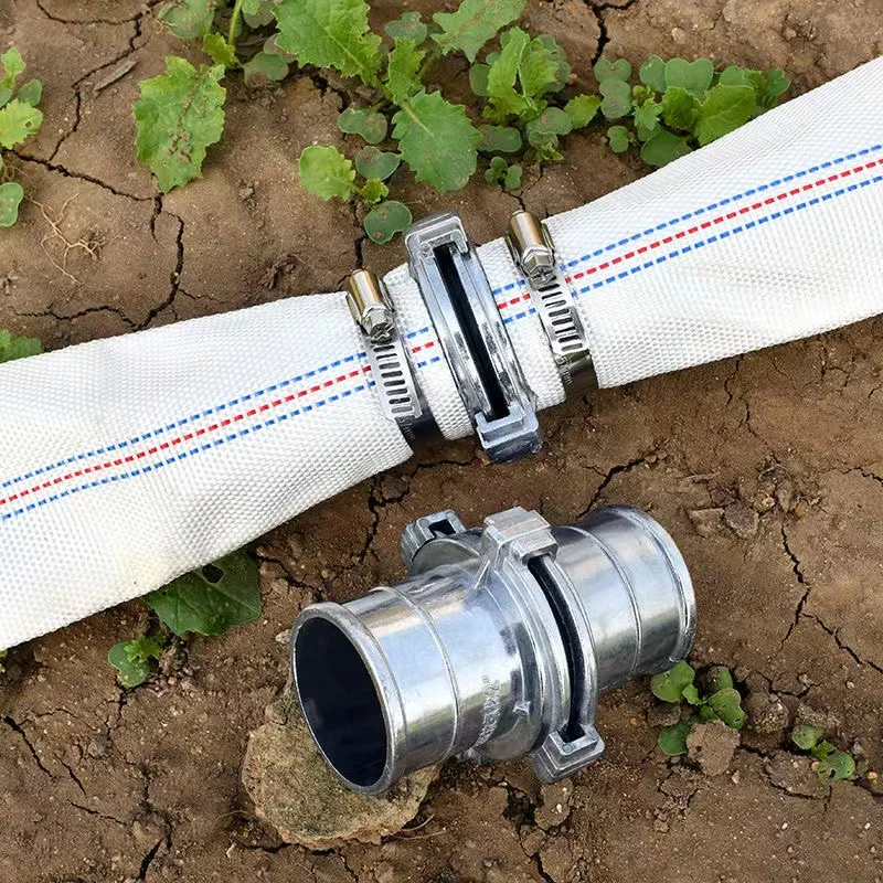Aluminum Quick Coupling for Water Pipes - Hose Connector with Clamp for Agricultural Irrigation