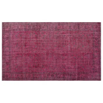 

Handmade Fuchsia Vintage Overdyed Turkish Area Rug 170x291 Cm-5'7''X9'7''