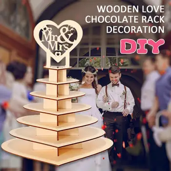 

Wooden Plywood Chocolate Display Stand Chocolate Frame Wedding Home Personalised Desktop Mr&Mrs Heart Party Centrepiece
