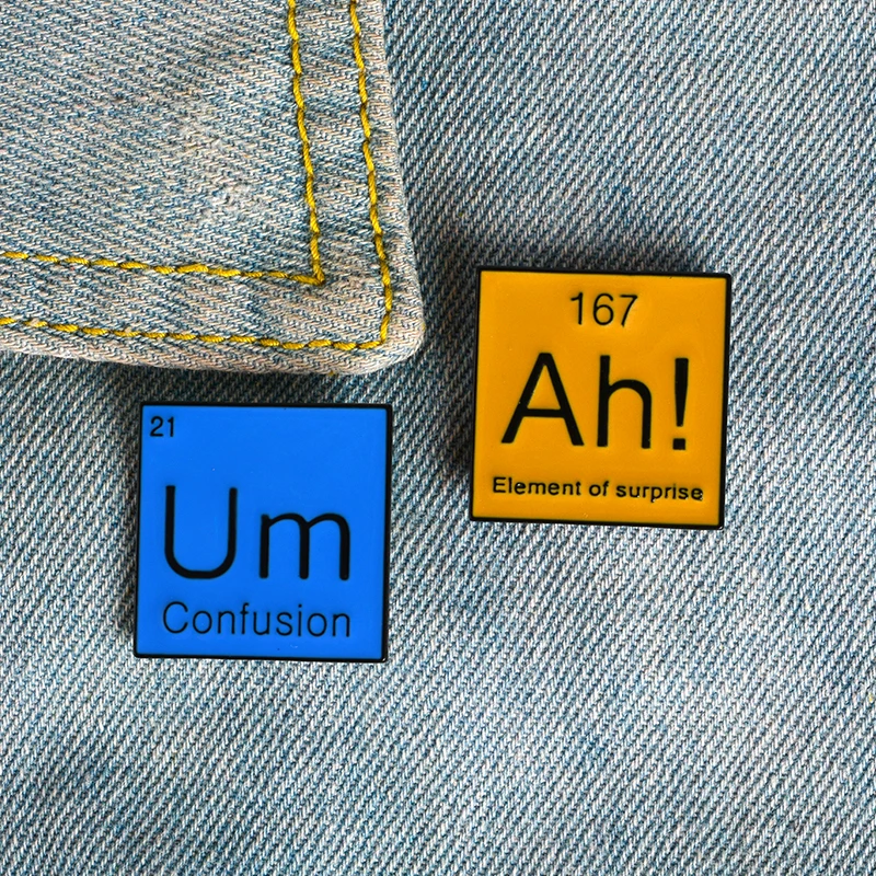 Meme perioical Table Pins Модальные частицы Ah Um Science chemistry Броши эмалированные нагрудные значки значок художника ювелирные изделия подарок