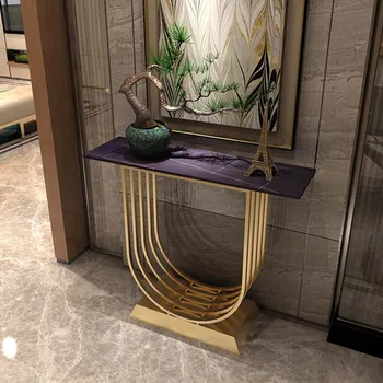 

Light luxury rock board simple modern porch decorative desk console table for home customized size