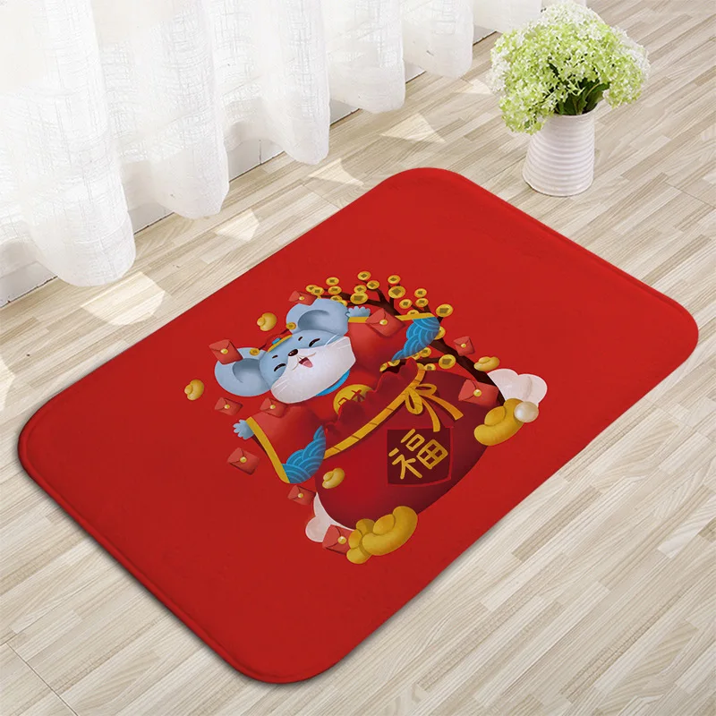 

Rat ni zui hong Flannel Mat Living Room Bedroom Mat Toilet Non-slip Floor Mat Plans to Sample Customizable Mat