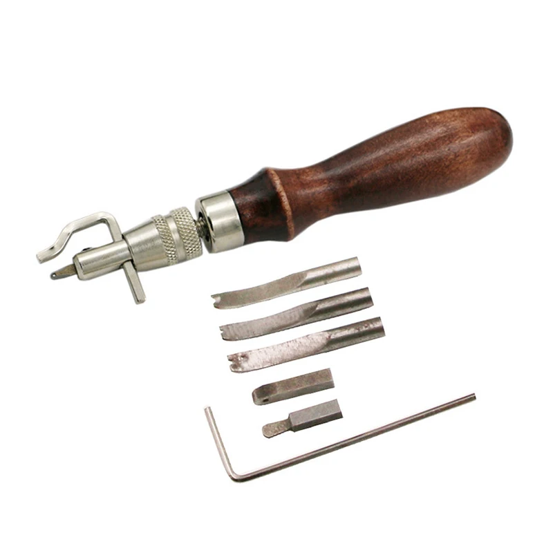 Кожаный Перфоратор Инструмент Craft край отстрочка Регулируемая 7-In-1 комплект