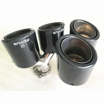

1 PC Car Modification Universal Dual Stainless steel Automobile Exhaust pipe выхлопные системы REMUS exhaust tip exhaust tip