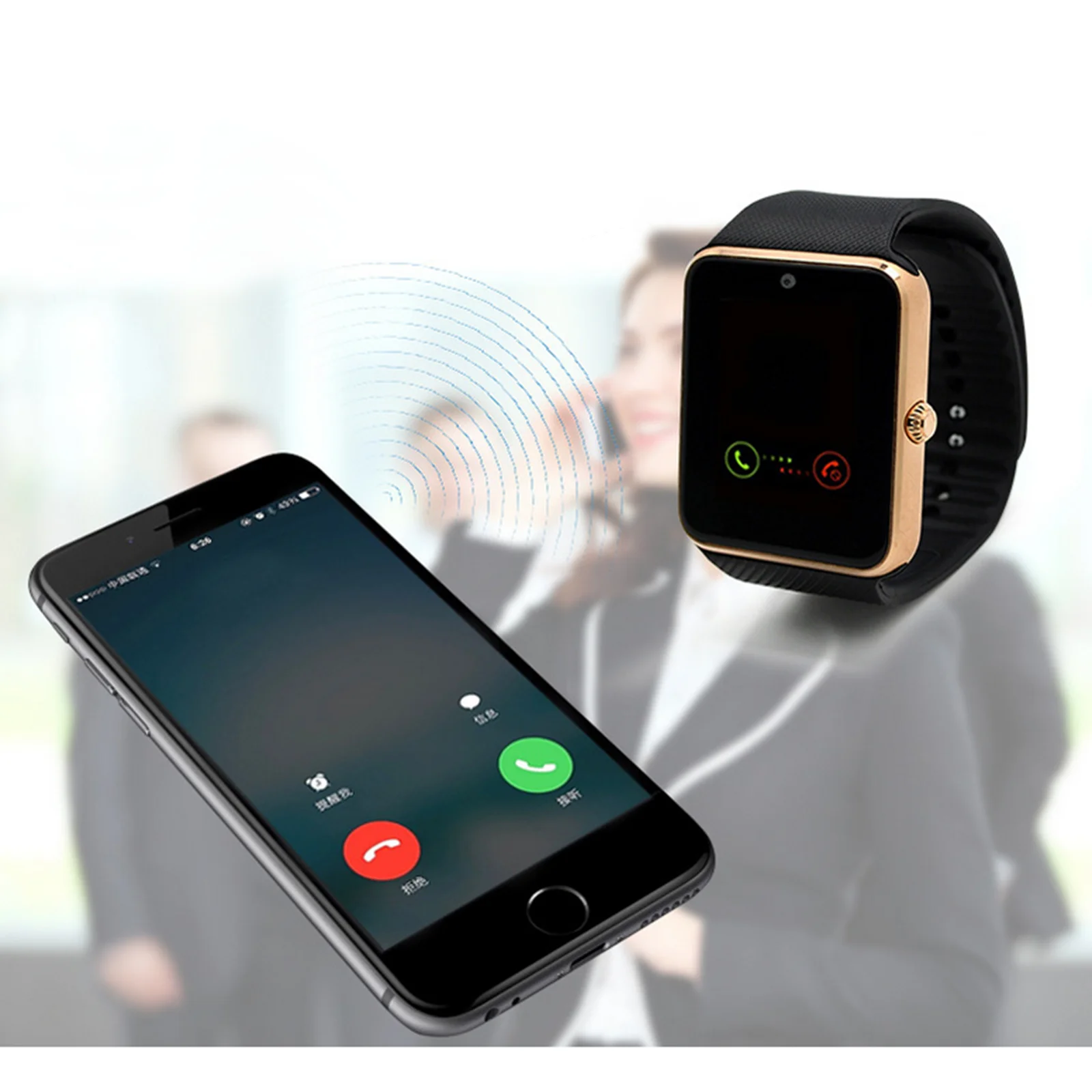 GT08 Bluetooth Смарт часы телефон Andriod IOS сенсорный экран поддержка sim карты TF карта