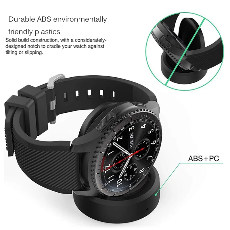 Умные беспроводные Часы зарядное устройство для samsung Galaxy Watch 42 46 мм зарядное устройство база для Galaxy gear S2 S3 Ticwatch Moto 360 1 2