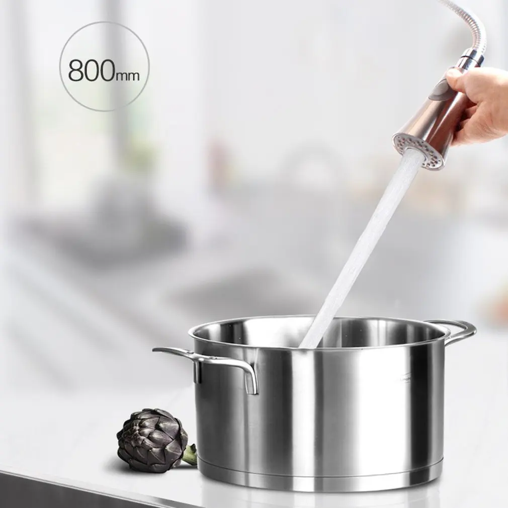  Kitchen Faucet Pull Out Cold and Hot Sink Faucet 304 Stainless Steel Water Mixer Tap Swivel 360 Deg - 4000519169473