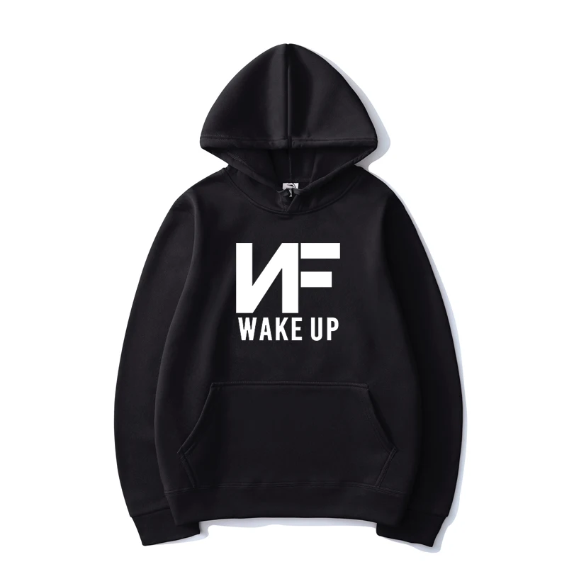 Толстовка унисекс NF WAKE UP с надписью модная толстовка капюшоном для мужчин и
