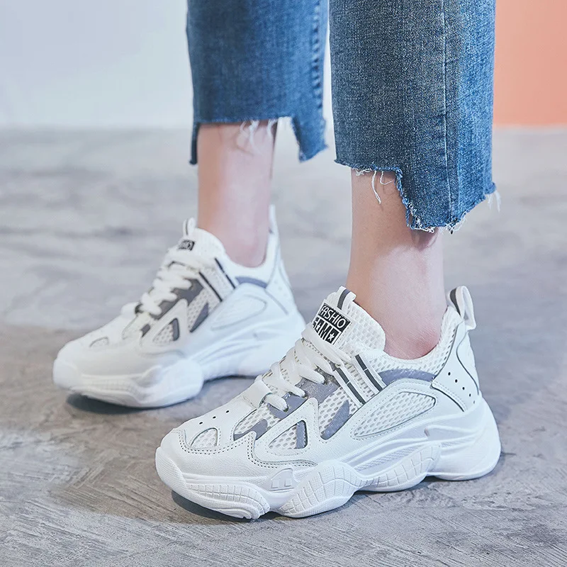 

Summer INS Mesh Breathable Sports WOMEN'S Shoes Online Celebrity Korean-style Versatile 2019 Spring New Style MacBook Dad Trendy
