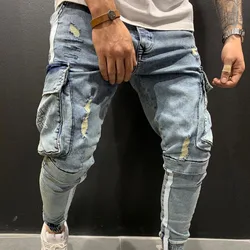 Pantalones Cargo de estilo Hip Hop para hombre, ropa de calle elástica Harun, con cremallera, para otoño y primavera, novedad de 2021