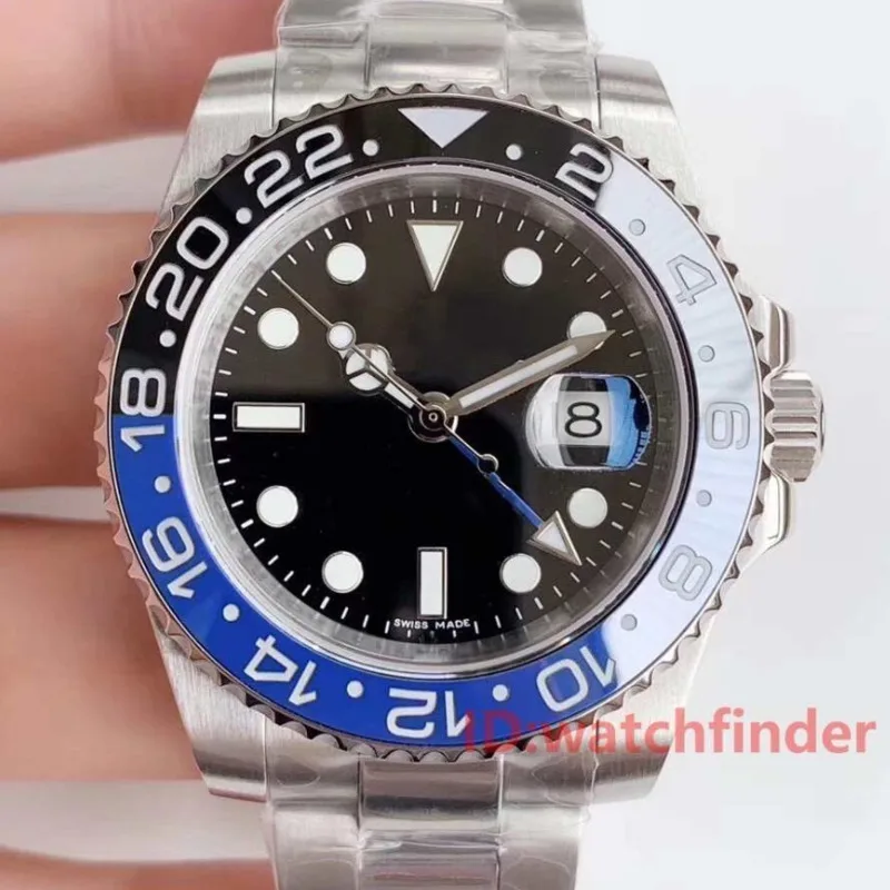 

JUBILEE BRACELET Red Blue Stainless Steel Brand designer Rose Gold GMT Mens Automatic Watch men Luxury Watches Wristwatches