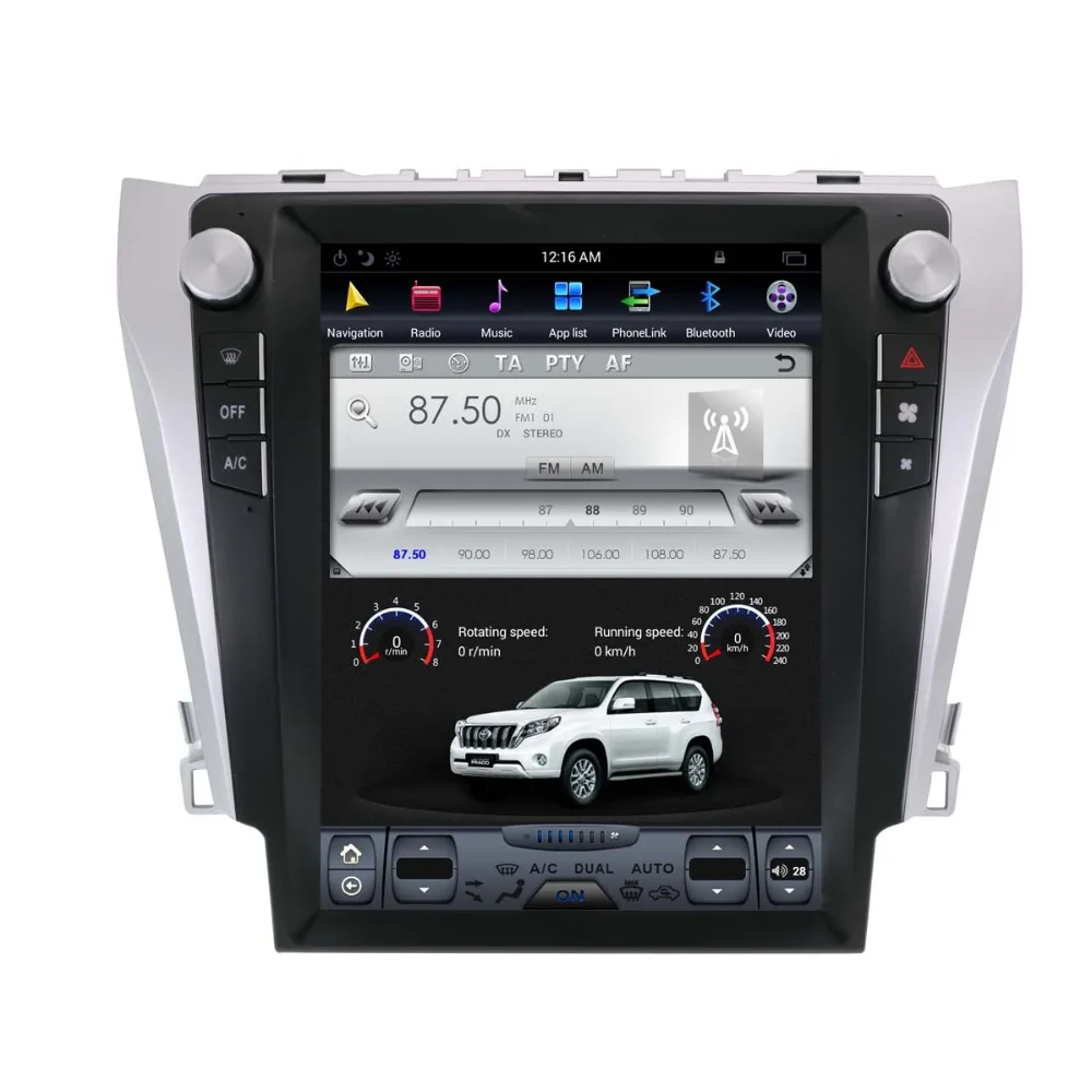 Sale PX6 4GB RAM Tesla style Android 8.1 Car For TOYOTA Camry 2012-2016 head unit car multimedia system car Media Player with wifi 4G 4