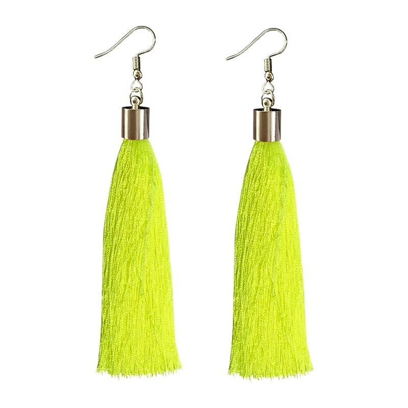 Pendientes de flecos de colores para mujer, aretes con ganchos, competición| | - AliExpress