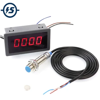 

AC 110V 220V 4Bit Digital LED Tachometer RPM Speed Meter with Hall Proximity Switch Sensor