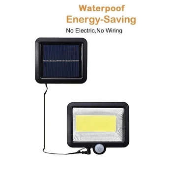 

56/30 LED Solar Powered Yard Hiking Tent Light Outdoor Camping Hanging Lamp With Control Pure White Solar panel split mount 5M c