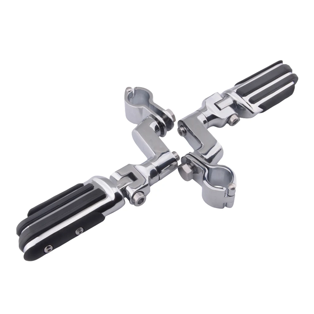 Motorcycle Footboard Pad Set Passenger Floorboards Rear Footboards Foot Rest Pegs Mounts Fit for Honda