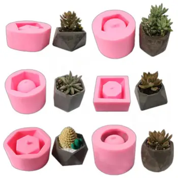 

3D DIY Art Moulds Concrete Flower Planter Pot Silicone Ceramic Clay Craft Handmade Mold Home Garden Decoration Tool