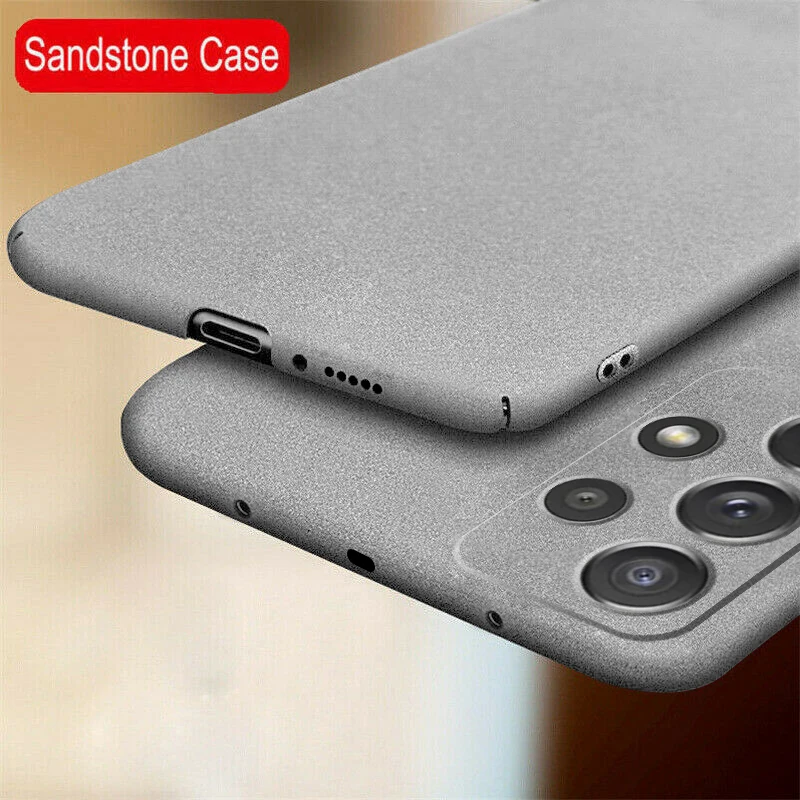 kawaii samsung cases Slim Frosted Hard PC Sandstone Case Vintage Plain Sandstone Cover For Samsung Galaxy A52 A72 5G S21 Plus S20 FE S21 S20 Ultra silicone cover with s pen