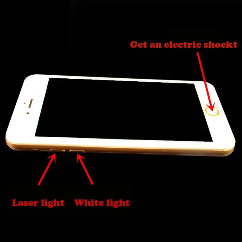 Electric Shock Prank Toy Flashlight phone model Christmas gift prank toys,shocking toy