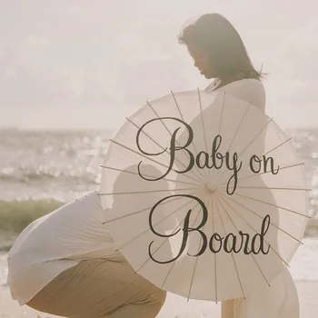 

Custom Baby Announcement Parasol, Pregnancy wedding Photography Prop Umbrella Gender Reveal, Anniversary Decorb Engagement gift