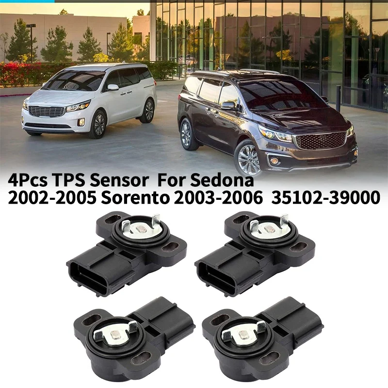 

4PCS Throttle Position Sensor TPS Switch Fit for Kia Sedona 2002-2005 Kia Sorento 2003-2006 TPS Sensor 3.5L V6 35102-39000