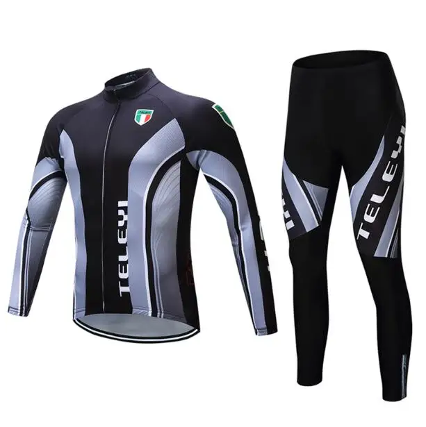 Jersey and Pants Зимняя Теплая Флисовая Мужская велосипедная Одежда bib набор теплый велосипед Джерси Спортивная велосипедная Одежда Майо платье mtb костюм мужской комплект - Цвет: Jersey and Pants