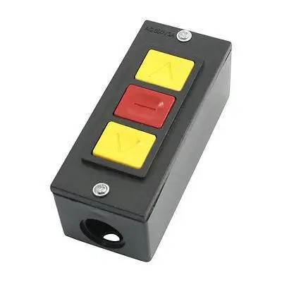 

Rolling Door Up Down Stop 3 Button Black Plastic Shell Push Button Switch
