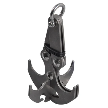 

8.5cm*4.5cm/3.34*1.77'' Performance Survival Grizzly Hook Grappling Folding Stainless Climbing Fishing Tail Climbing Tool