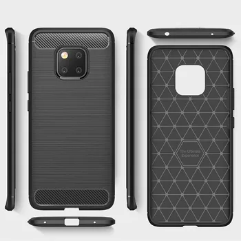 

1000PCS Carbon Fiber Silicone Cover For Huawei Mate RS 20 Pro 10 Lite 9 Nova 4 4E 3 3i 2i 2S 2 Plus Phone Case Shockproof Cases