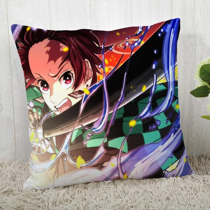 45*45 наволочка с принтом Kimetsu No Yaiba для свадьбы наволочка аниме pillowcases40X40cm45X45cm