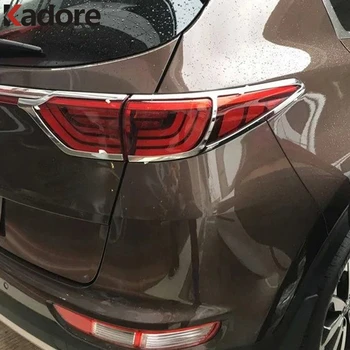

For KIA Sportage 2017 2018 ABS Chrome Exterior Rear Headlight Lamp Taillamp Decoration Frame Trim Lamp Hood Car Styling