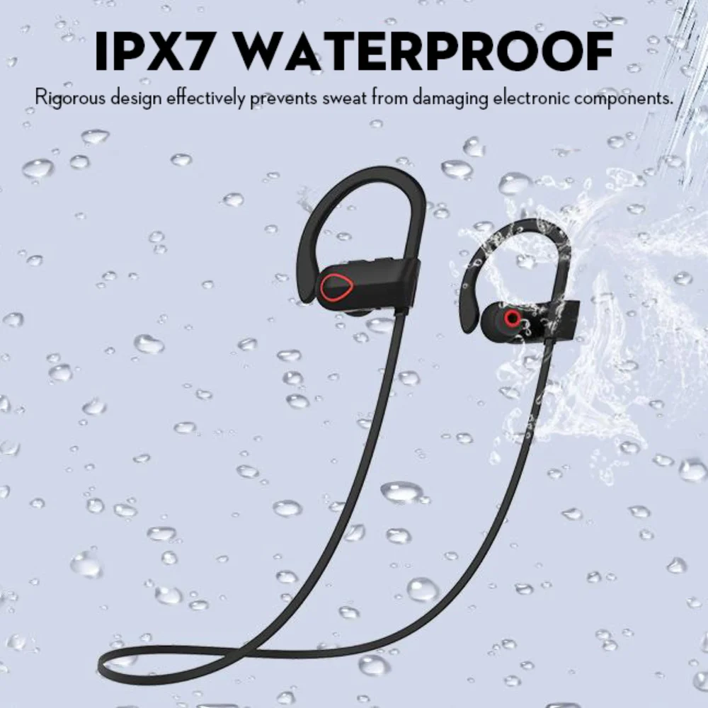 Stereo Bluetooth Earphone Wireless Sports Earhook Earpieces Headset with Microphone for Xiaomi Samsung iPhone Huawei ear phones
