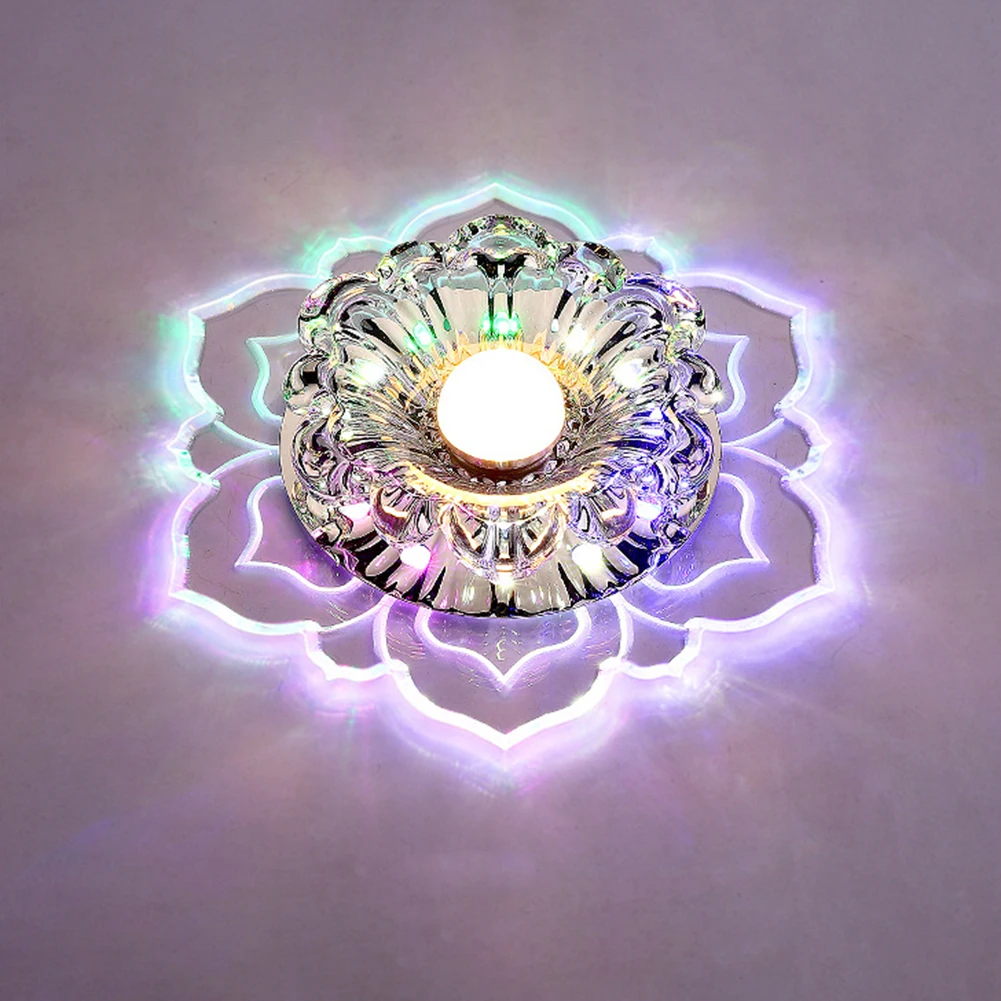 현대 크리스탈 통로 LED 천장 조명 복도 조명 꽃 모양 표면 탑재 발코니 베란다 복도 거실