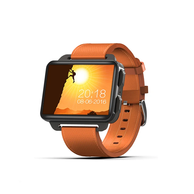 DM99 Android Smartwatch 3g GSM 1 Гб+ 16 Гб 2," монитор сердечного ритма Wi-Fi gps SIM карта спортивные мужские мощные умные часы для сотового телефона - Цвет: Orange