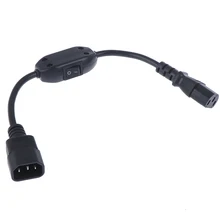 C14-C13 удлинитель, IEC 320 C13 мама к C14 папа с 10A вкл/выкл переключатель кабель адаптера питания