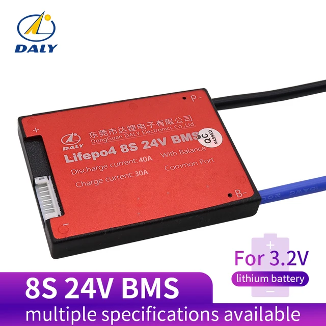 US $25.65 Daly waterproof 8s 24v 29.6v 60A BMS lithium lipo lifepo4 bms for electric scooter use for lithium 