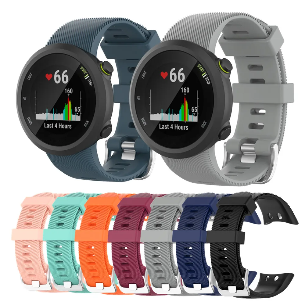 

Soft Silicone Smart Watch Band For Garmin Forerunner 45 Sport Wrist Strap For Forerunner 45 S Replacement Bracelet Accessories