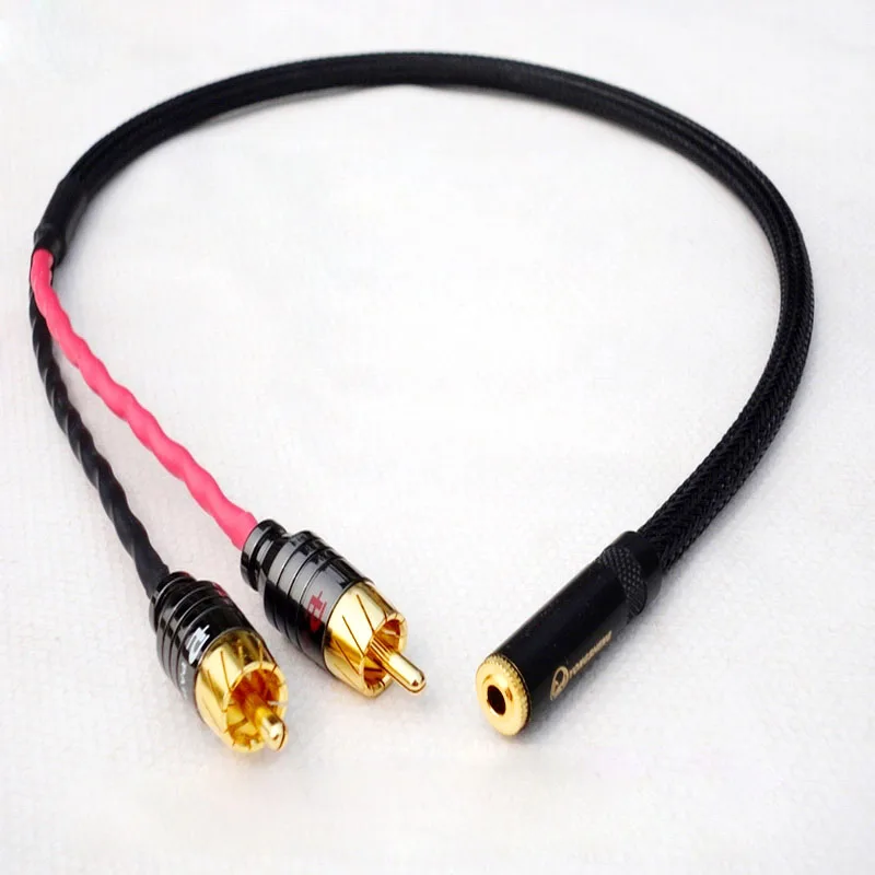 Аудиокабель Audiocrast разъем 3 5 мм штекер RCA кабель aux rca провод аудиоусилителя|Кабели