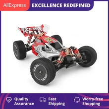 WLtoys 144001 2.4G Racing RC competizione auto 60 km/h telaio in metallo 4wd elettrico RC Formula auto telecomando giocattoli per bambini