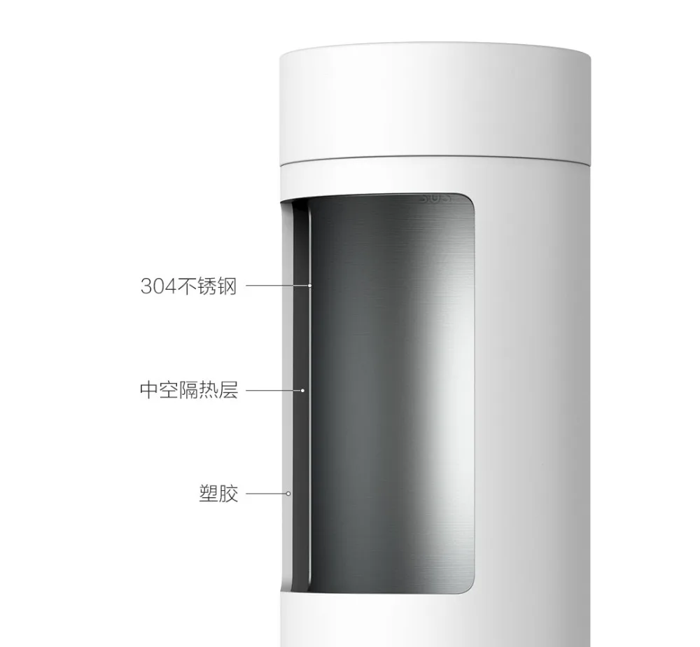 Xiaomi Mijia, электрическая чашка, портативная, 400 мл, бутылка из нержавеющей стали для чая, кофе, молока, порошка, мини-чайник для путешествий