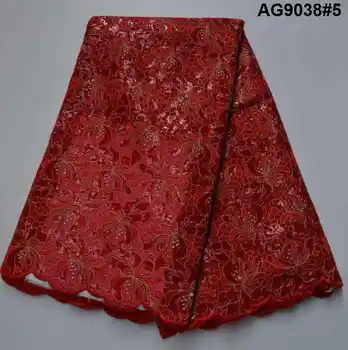 

African Lace Fabric Organza Lace With Sequins 2020 Latest Embroidered Cord Lace Factory Price High Quality Lace Party OG191220