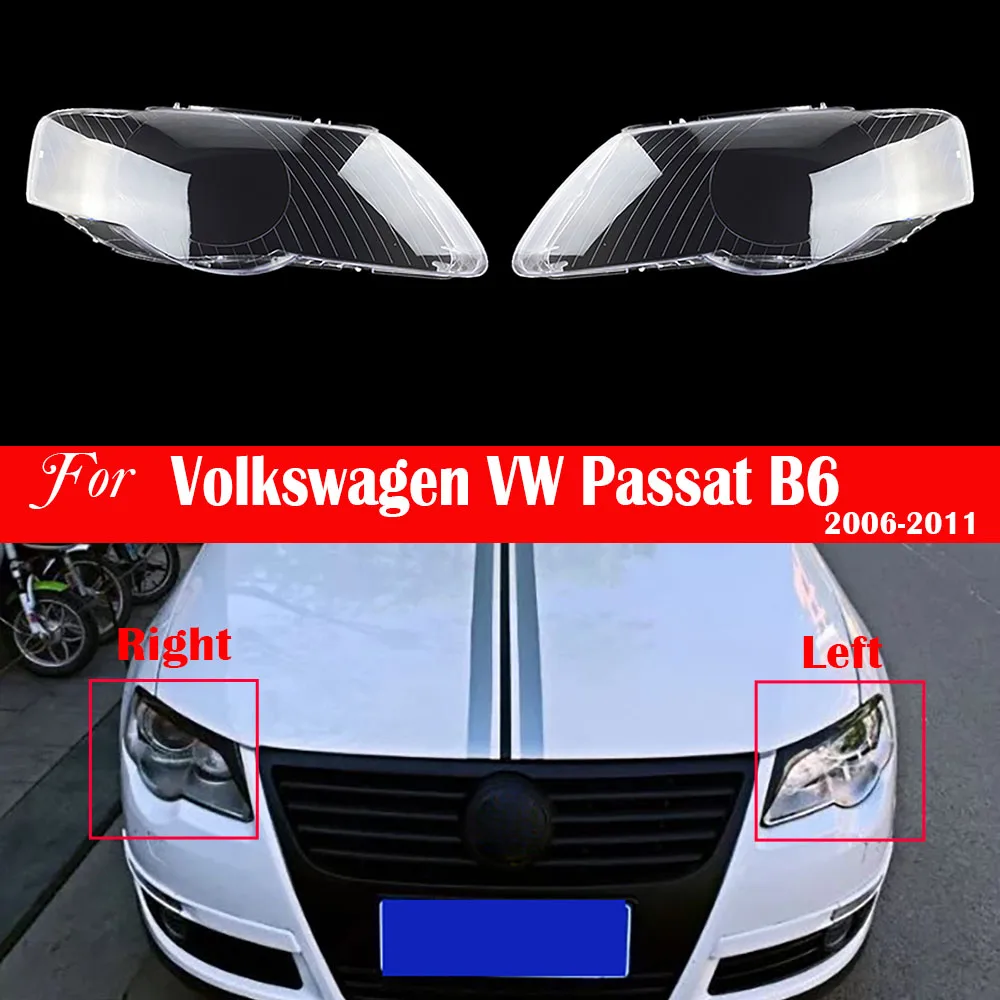 

Car Front Headlamp Lens Replacement Light Auto Shell For Volkswagen VW Passat B6 2006 2007 2008 2009 2010 2011 Headlight Cover