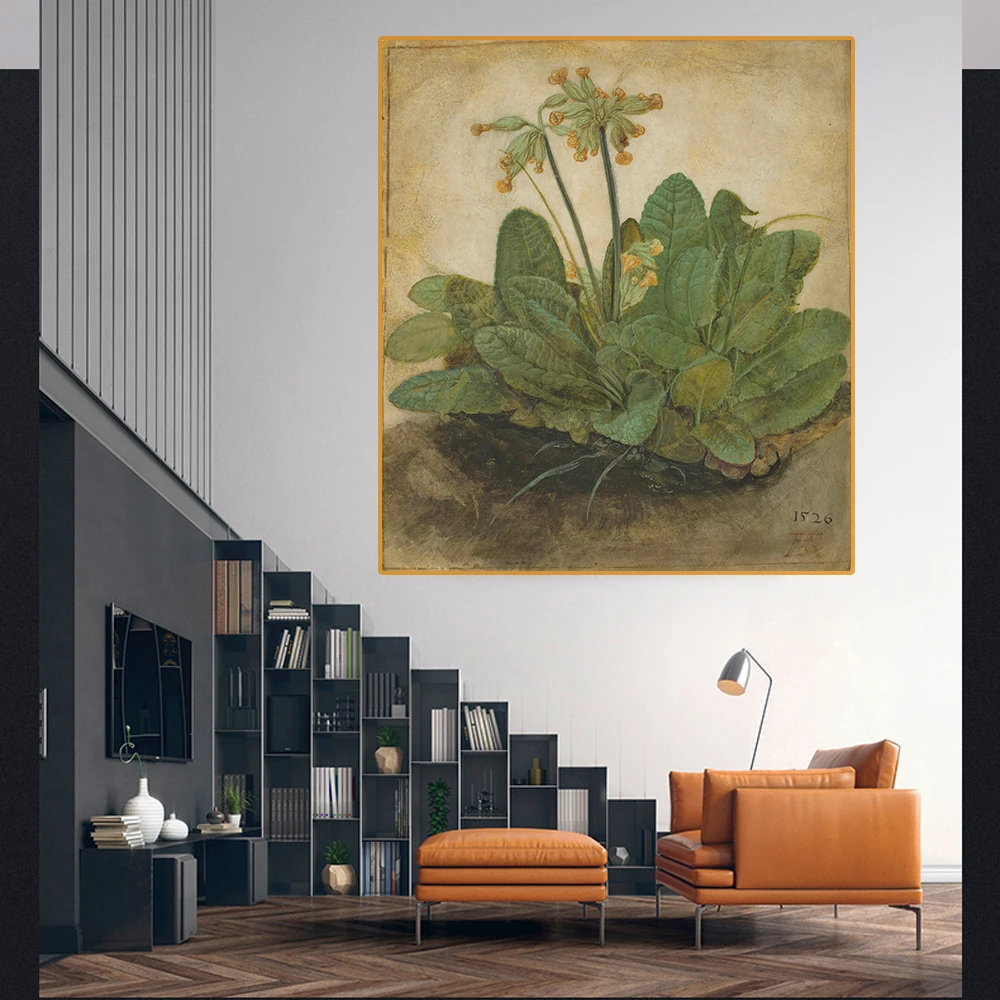 Citon Canvas Albrecht Durer《Tuft of Cowslips》Art Oil painting Artwork Picture Modern Wall decor Home Living room Decoration