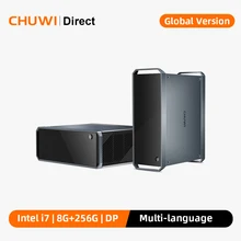 CHUWI – Mini PC Windows 10, Core box X, processeur Intel Core i7, décodage 4K, Mini PC de bureau, 8 go de RAM, SSD de 256 go, Port d'affichage