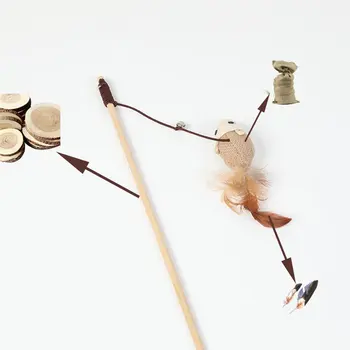 

New Playing Cat Sticks Cat Toys Funny Cat Poles Fairy Funny Cat Sticks Interactive Training Cat Poles