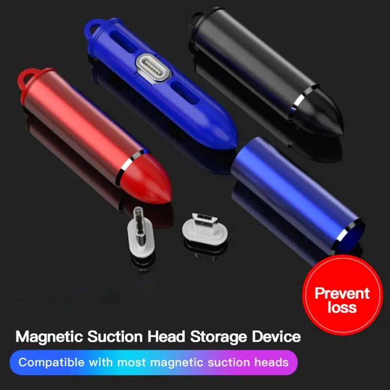 Магнитный Кабельный разъем коробка для хранения Type C Micro USB 8 PIN провод наконечник