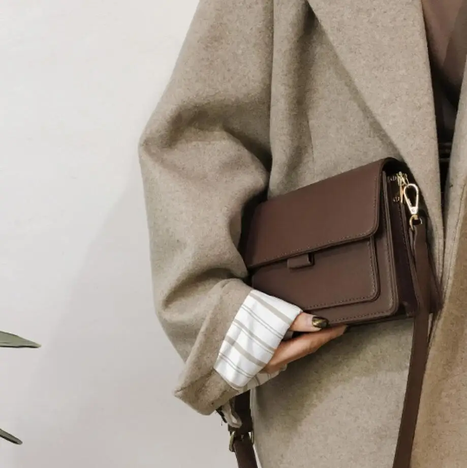 

Retro Fashion Female Square Bag 2019 New High Quality PU Leather Women's Designer Handbag Simple Casual Shoulder Messenger Bags