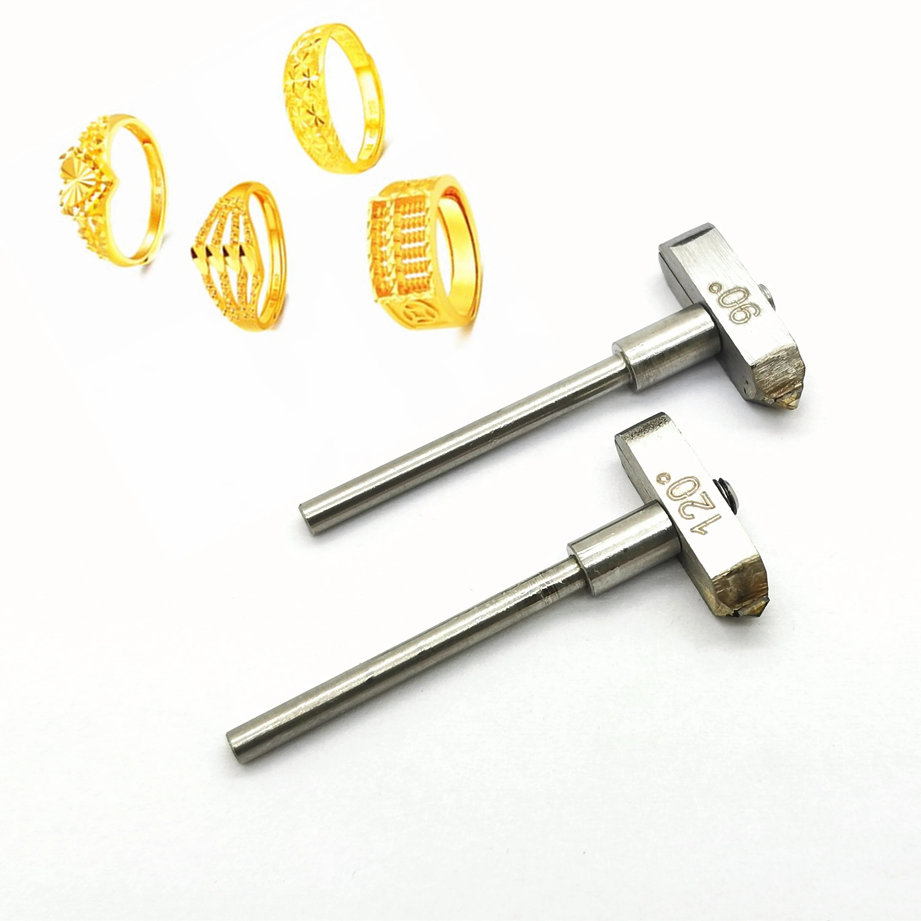 Schmuckherstellung Polierwerkzeuge Diamant Hammerkopf Schmuck MCD Laser Posalux Cutter für Gold Silber Messing Gravurmesser