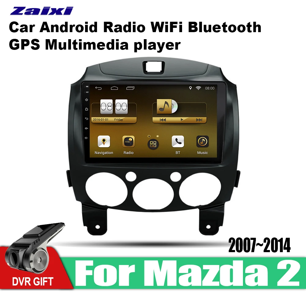 

Accessories Car Multimedia DVD Player GPS Navigation Radio Stereo Video HD Touch Screen Head Unit 2din For Mazda 2 2007~2014