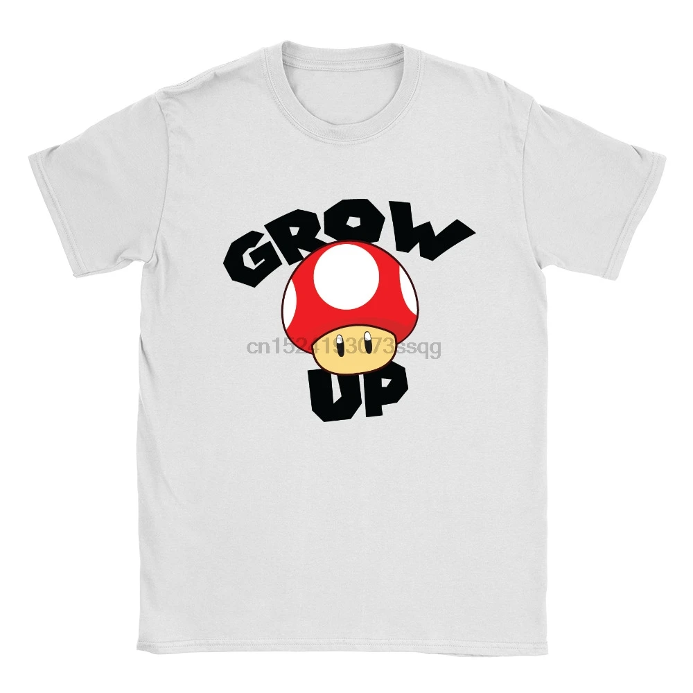 Grow Up Mens T-Shirt Funny Gaming Mario Top Joke Gift |